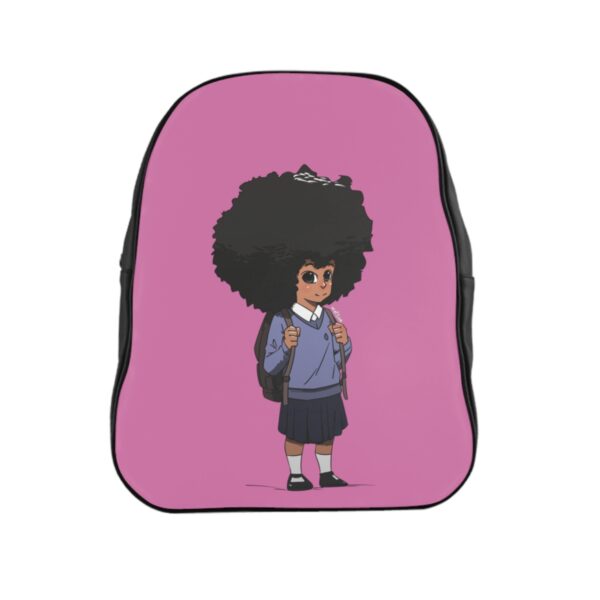 School Backpack Afro Little Girl