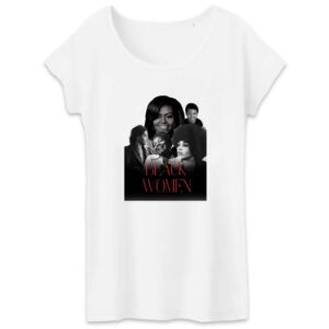 T-shirt Femme 100% Coton Bio Black Women TW