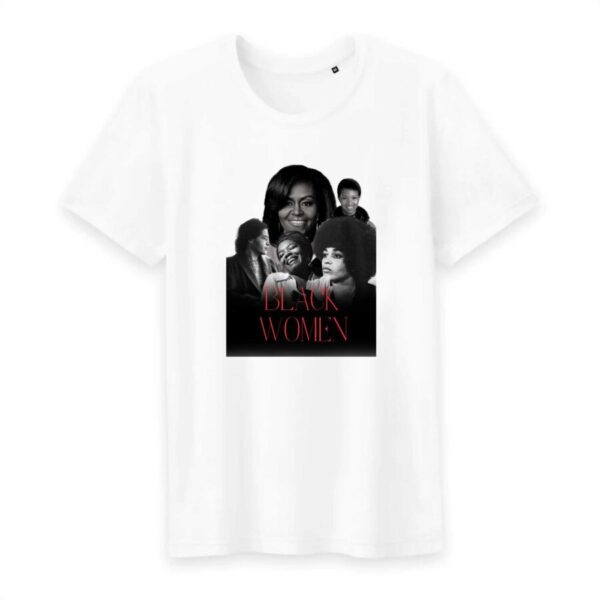 T-shirt Homme Col rond 100% Coton Bio Black Women