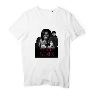 T-shirt Homme Col V 100 % coton Bio Black Women