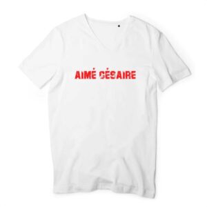 T-shirt Homme Col V 100% Coton BIO Aimé Césaire