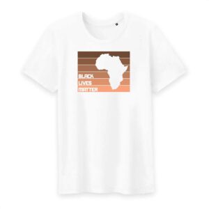T-shirt Homme Col rond 100% Coton BIO Black Lives Matter Africa