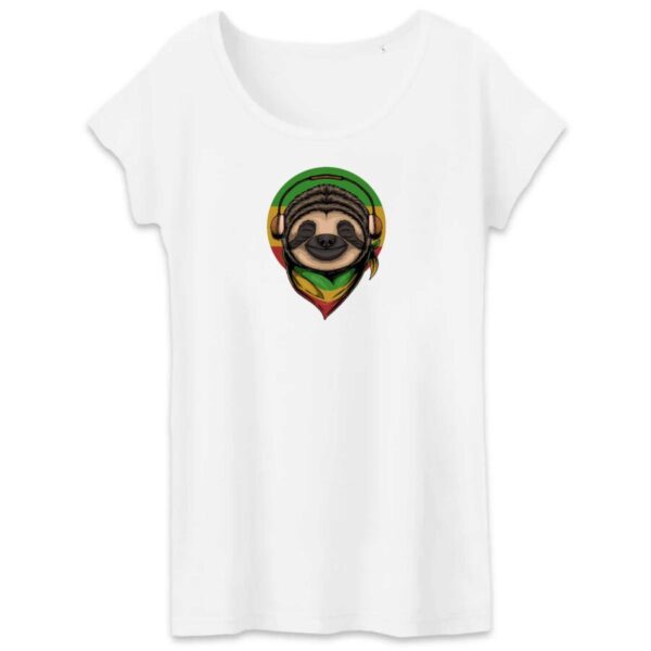 T-shirt Femme 100% Coton BIO Rasta Paresseux TW