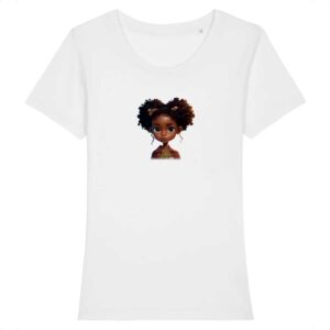 T-shirt Femme 100% Coton BIO Petite Fille Black Expresser