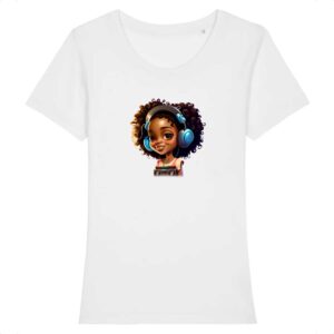 T-shirt Femme 100% Coton BIO Black Musique