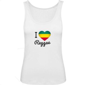 Débardeur Femme 100% Coton BIO I Love Reggae
