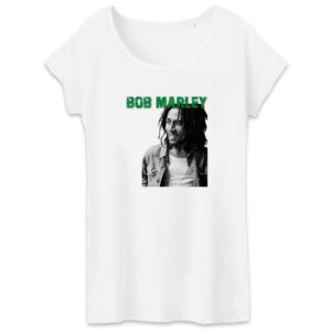T-shirt Femme 100% Coton BIO Bob Marley Green TW