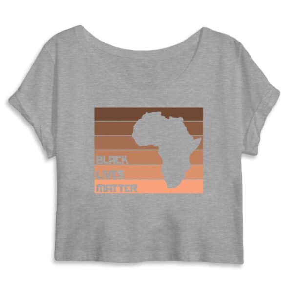 Crop Top Femme 100% Coton BIO Black Lives Matter Africa