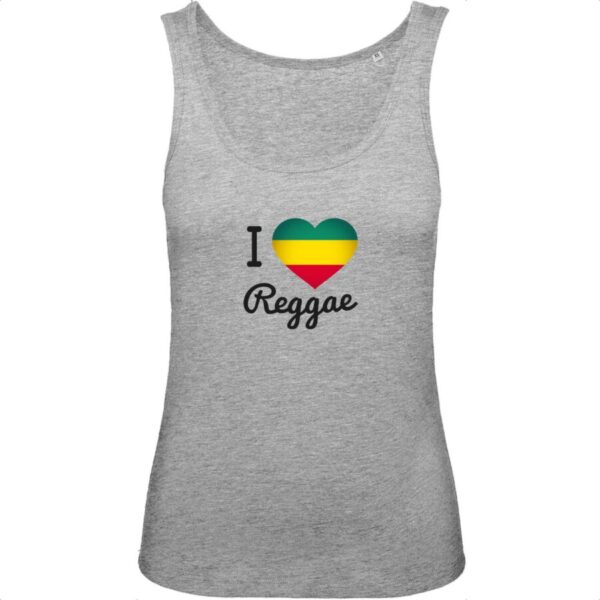 Débardeur Femme 100% Coton BIO I Love Reggae