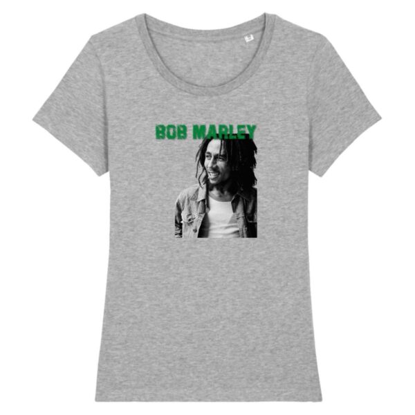 T-shirt Femme 100% Coton BIO Bob Marley Green