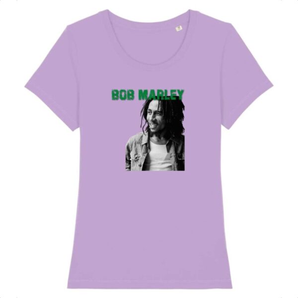 T-shirt Femme 100% Coton BIO Bob Marley Green