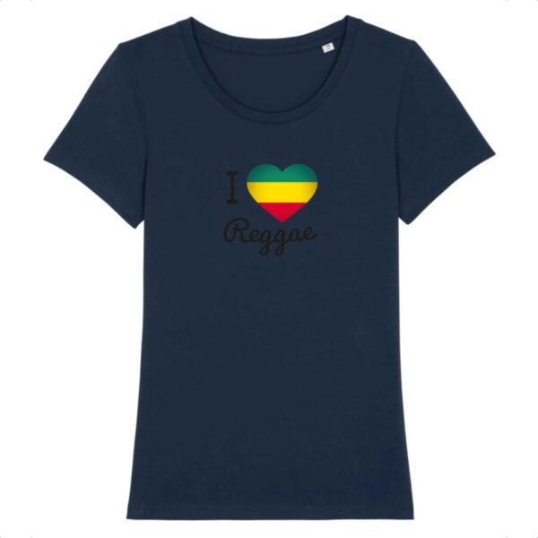 T-shirt Femme 100% Coton BIO I Love Reggae