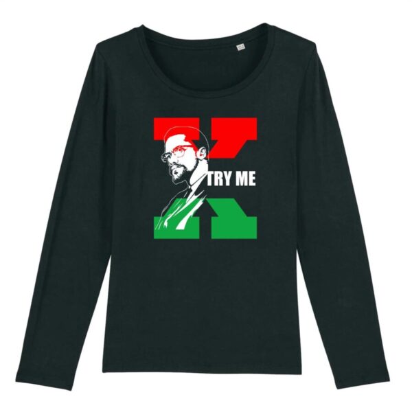 T-shirt Femme manches longues Malcolm X Try