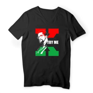 T-shirt Homme Col V 100% Coton Bio Malcolm X Try