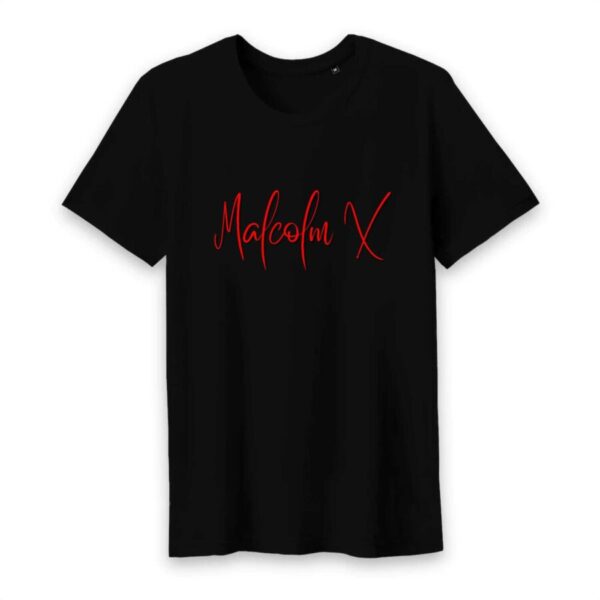 T-shirt Homme Col rond 100% Coton Bio Malcolm X Signature