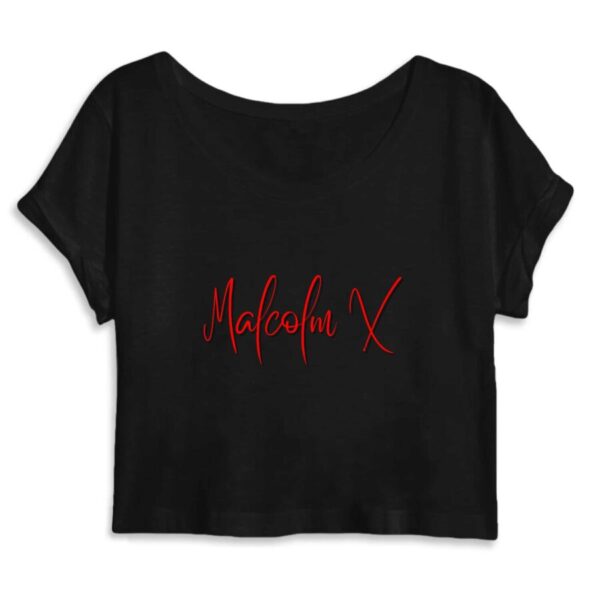 Crop Top Femme 100% Coton Bio Malcolm X Signature