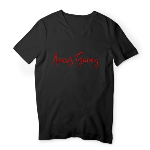 T-shirt Homme Col V 100% Coton Bio Marcus Garvey Signature
