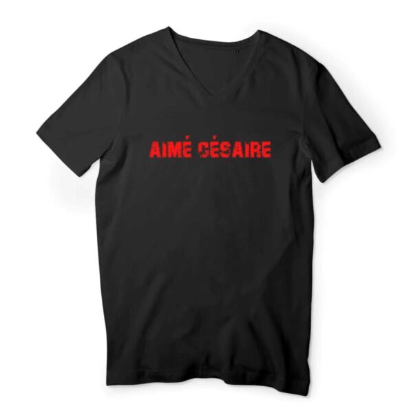 T-shirt Homme Col V 100% Coton BIO Aimé Césaire