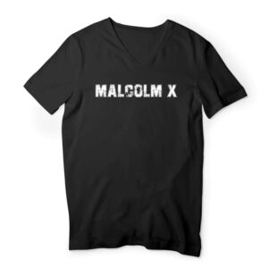T-shirt Homme Col V 100% Coton BIO Malcolm X