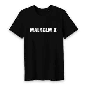 T-shirt Homme Col rond 100% Coton BIO Malcolm X