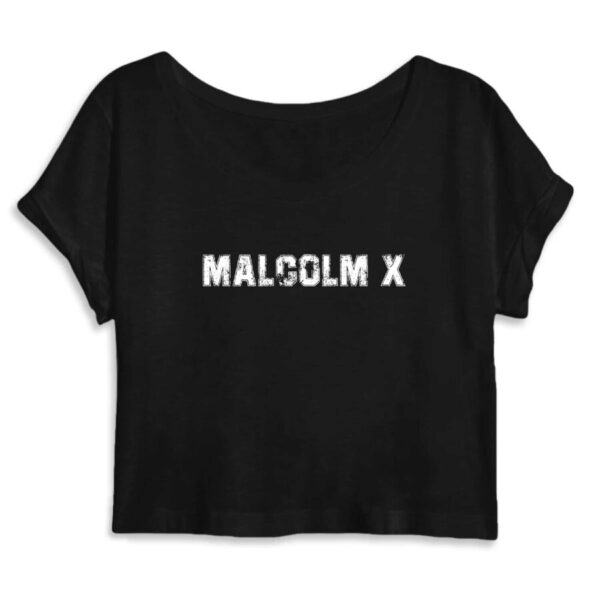 Crop Top Femme 100% Coton BIO Malcolm X