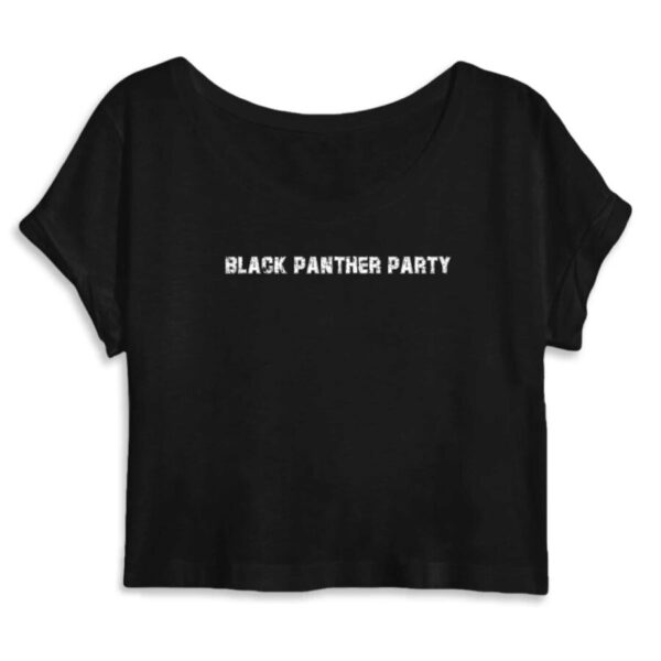 Crop Top Femme 100% Coton BIO Black Panther Party