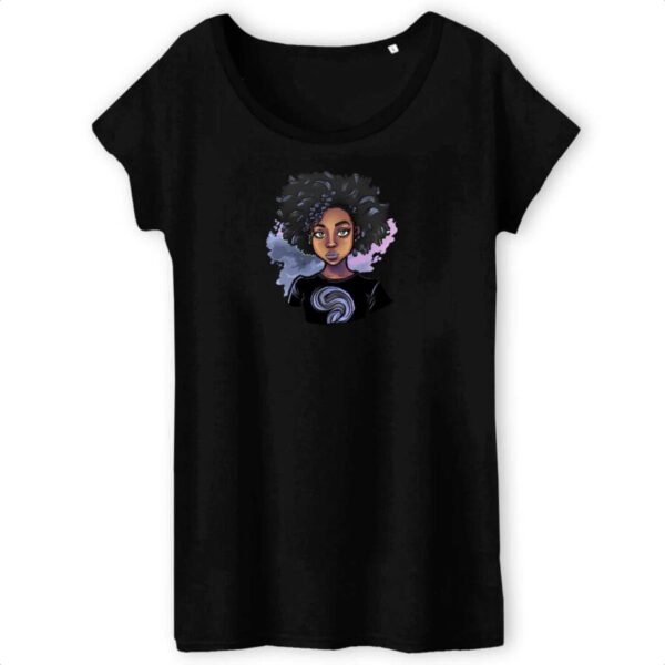 T-shirt Femme 100% Coton BIO Super Black Girl TW
