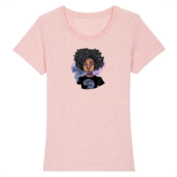 T-shirt Femme 100% Coton BIO Super Black Girl