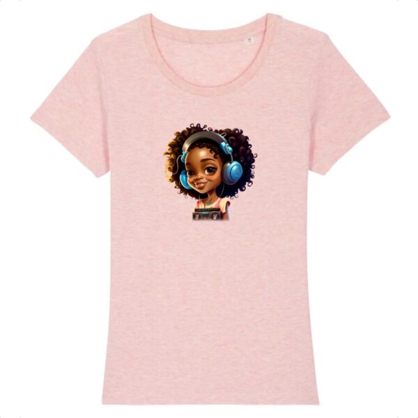 T-shirt Femme 100% Coton BIO Black Musique
