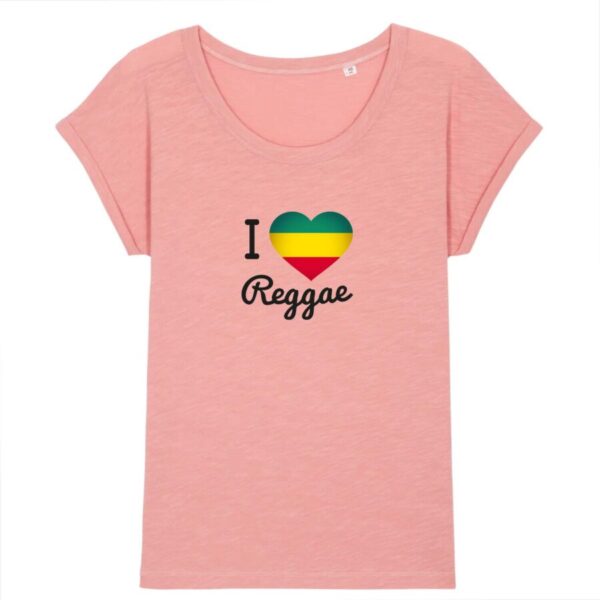 T-shirt Slub I Love Reggae