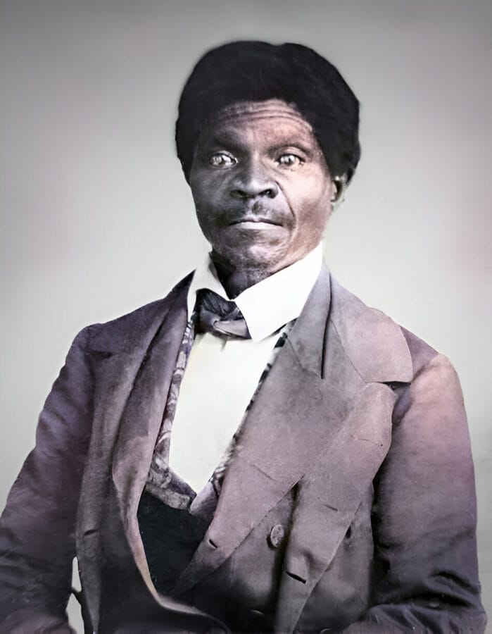 Half-length portrait of slave and crusader against slavery Dred Scott