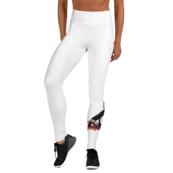 all over print yoga leggings white front 662660f7802d3
