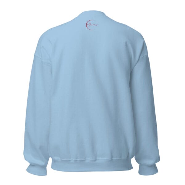 unisex crew neck sweatshirt light blue back 66265f779fb0b