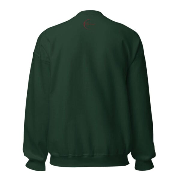 unisex crew neck sweatshirt forest green back 66327acb76d56