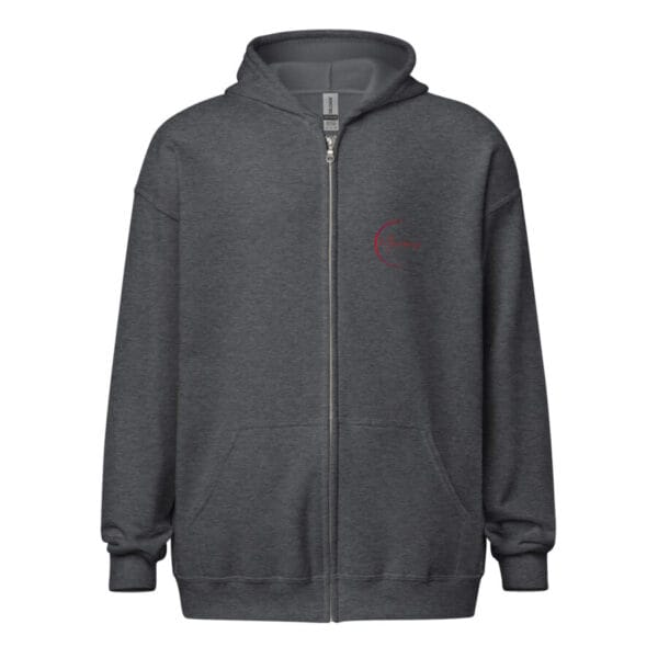 unisex heavy blend zip hoodie dark heather front 66327451eb348
