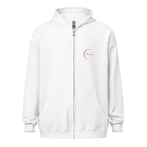 unisex heavy blend zip hoodie white front 66327451ecf70