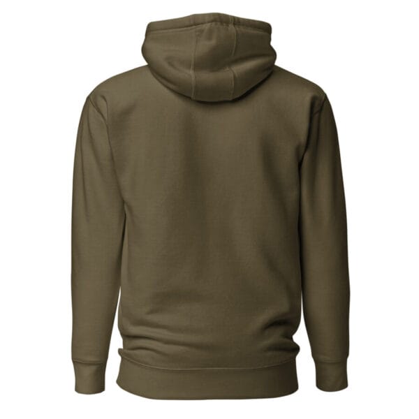 unisex premium hoodie military green back 664b94792a1e6