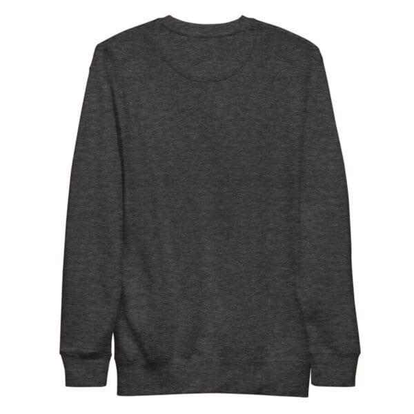 unisex premium sweatshirt charcoal heather back 664b85c73a05d