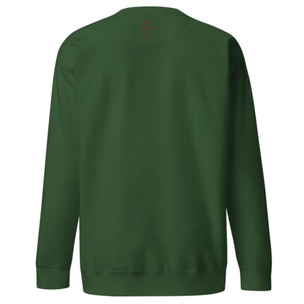 unisex premium sweatshirt forest green back 6647c4b784b7b