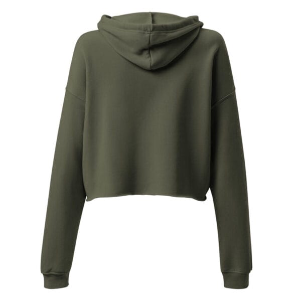womens cropped hoodie military green back 6647b1af9016d