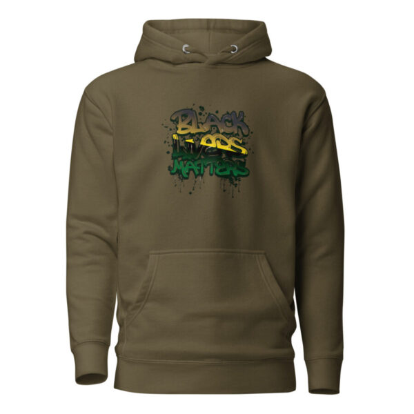 unisex premium hoodie military green front 66648b1327572