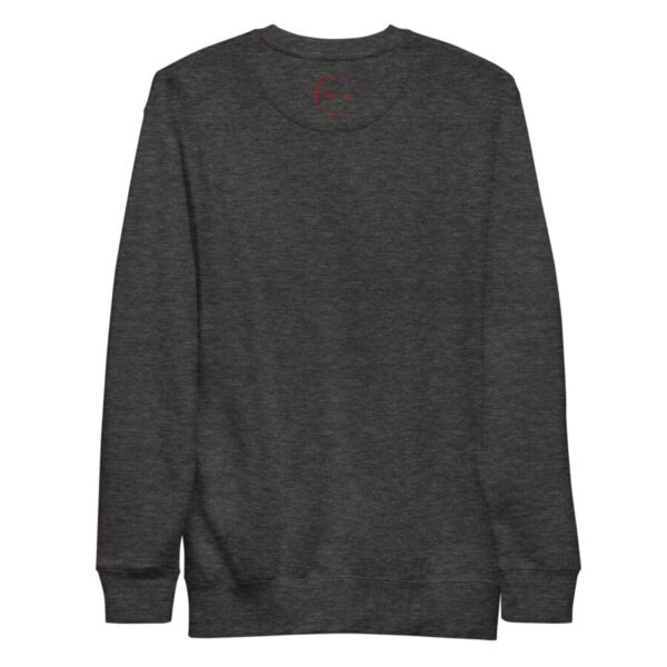 unisex premium sweatshirt charcoal heather back 666494c64edc2
